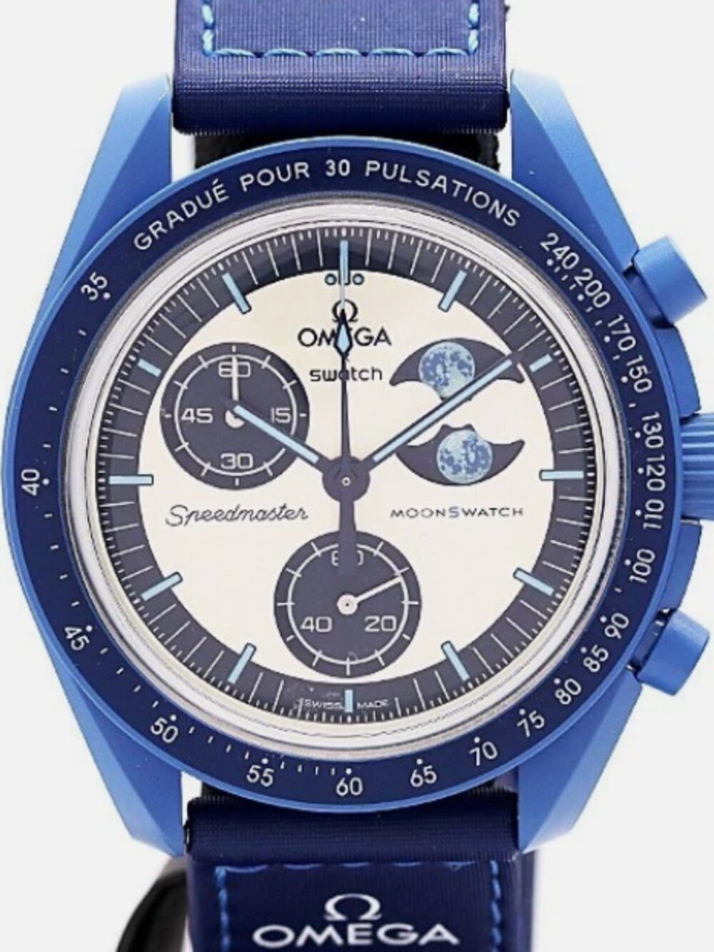 Swatch Omega Bioceramic SO33N700 MoonSwatch Mission Super Blue Moonphase